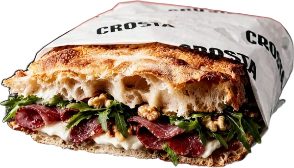 Punta d'Anca schiacciata wrapped in Crosta paper